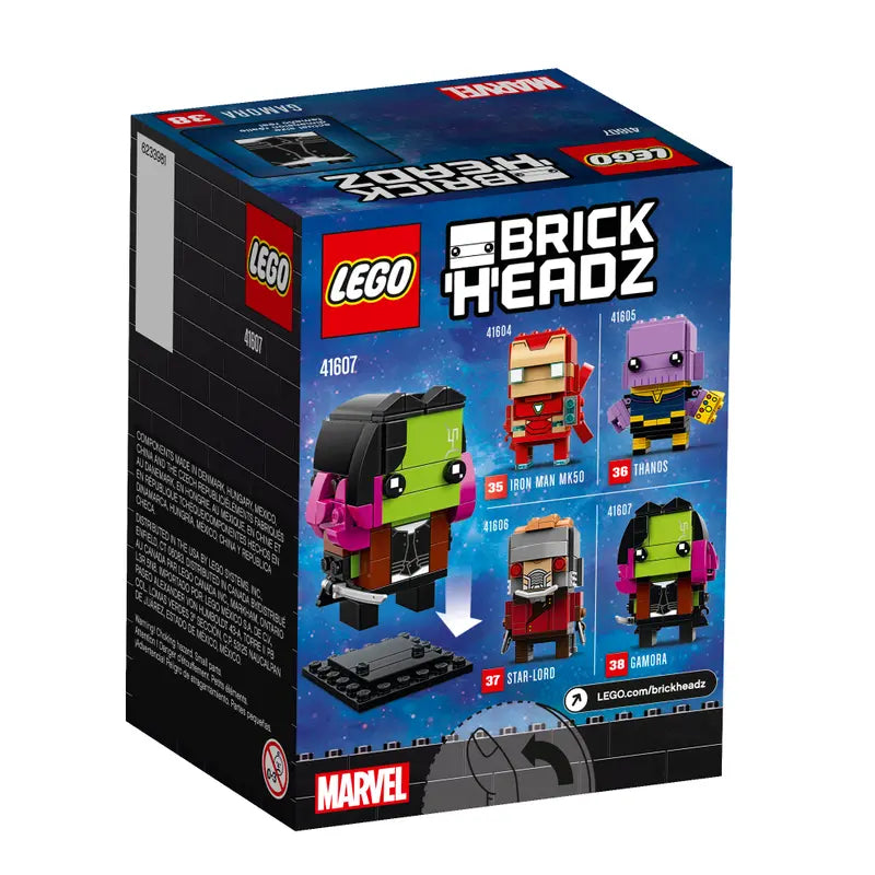 LEGO BrickHeadz 41607 Marvel Gamora Avengers Infinity War Building Toy, Retired