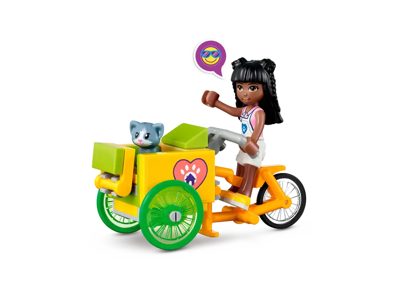 LEGO Friends 41699 Pet Adoption Café Collectible Animal Rescue Building Toy Set