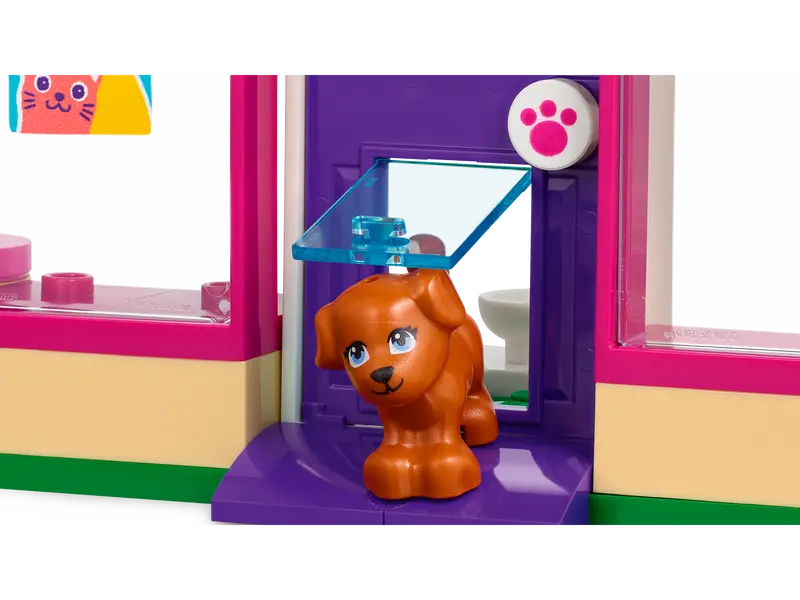 LEGO Friends 41699 Pet Adoption Café Collectible Animal Rescue Building Toy Set