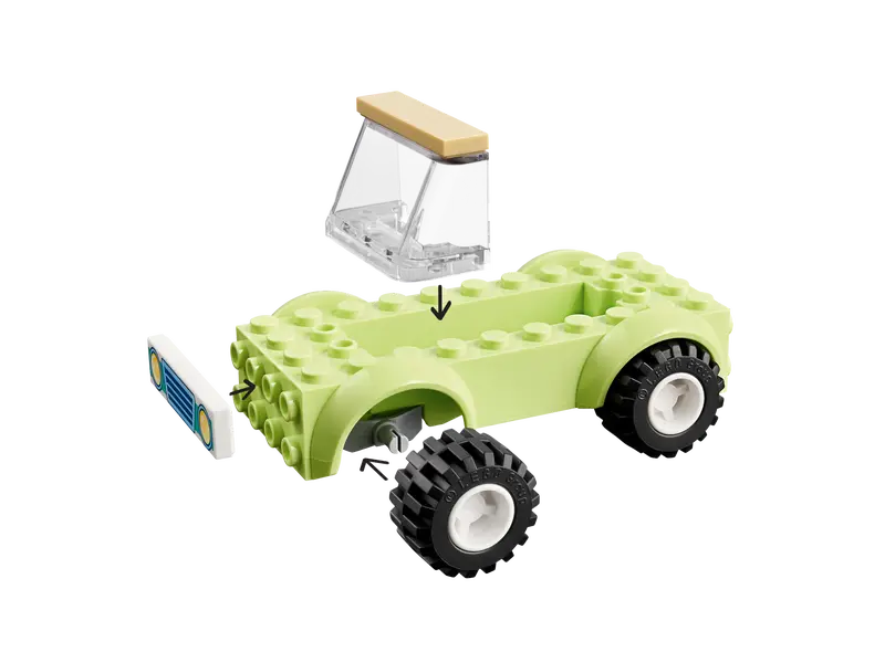 LEGO Friends 41726 Holiday Camping Trip Toy Car with Caravan Building Kit 87 Pcs