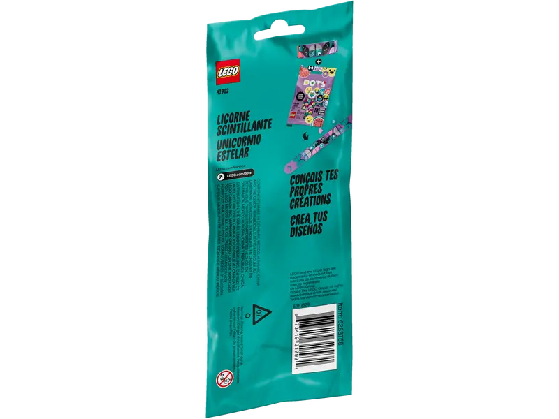 LEGO Dots 41902 Sparkly Unicorn Bracelet DIY Craft Bracelet Making Kit, 33 Pcs