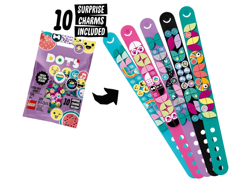 LEGO Dots 41908 Extra DOTS - Series 1 DIY Craft Add On Tile Set Retired, 109 Pcs