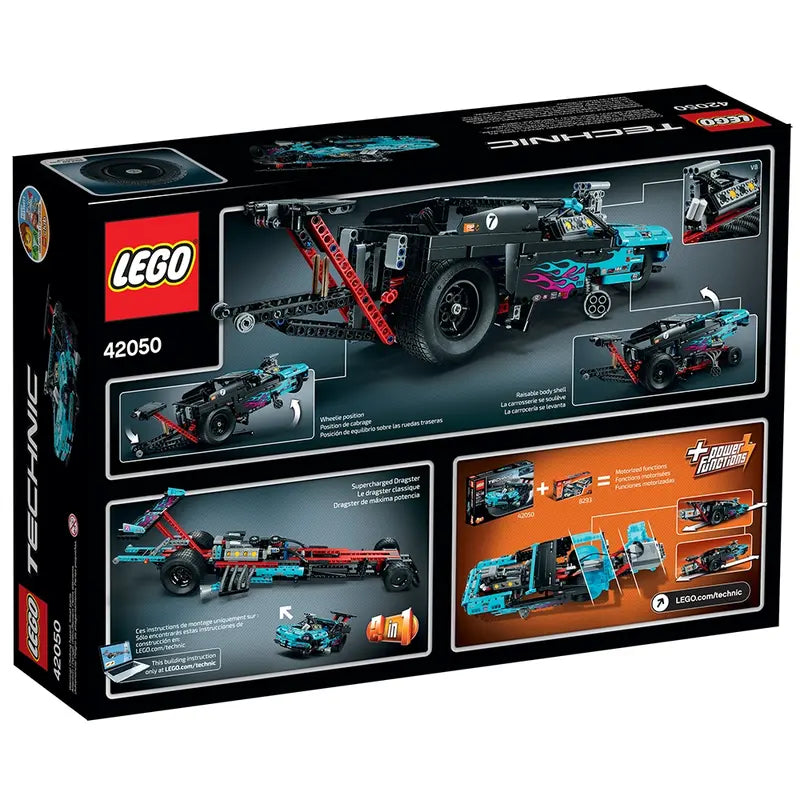 LEGO Technic 42050 High Powered V8 Drag Racer With Moving Pistons Retired - New