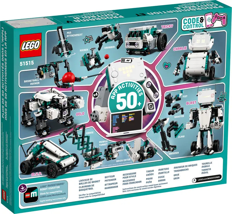 LEGO Mindstorms 51515 Robot Inventor 5 in 1 Remote Control Building Set, 949 Pcs