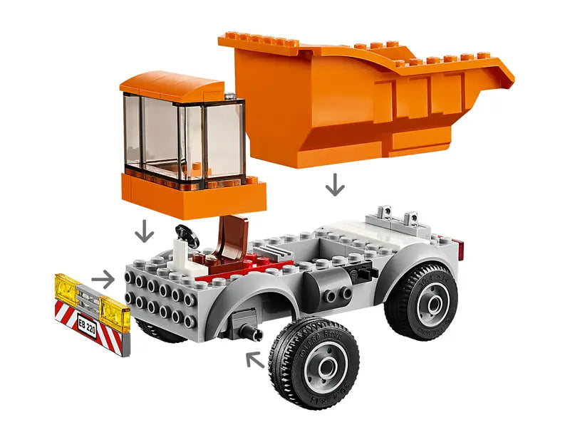 LEGO City 60220 Garbage Truck Building Toy with Waste Collectors Retired, 90 Pcs