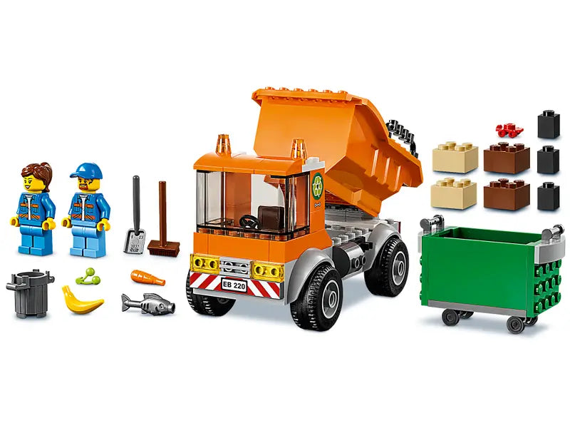 LEGO City 60220 Garbage Truck Building Toy with Waste Collectors Retired, 90 Pcs