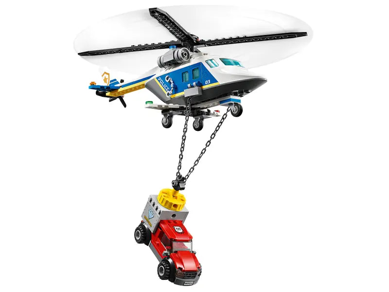 LEGO City 60243 Police Helicopter Chase Playset Building Kit Retired New 212 Pcs