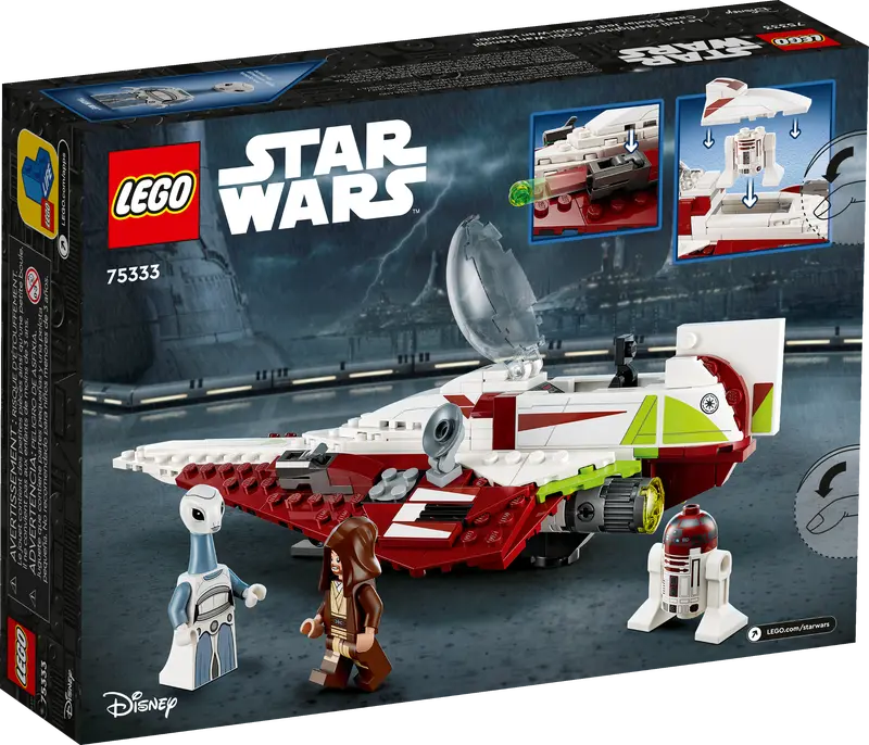 LEGO Star Wars 75333 Obi-Wan Kenobi’s Jedi Starfighter Building Toy 282 Pcs, New