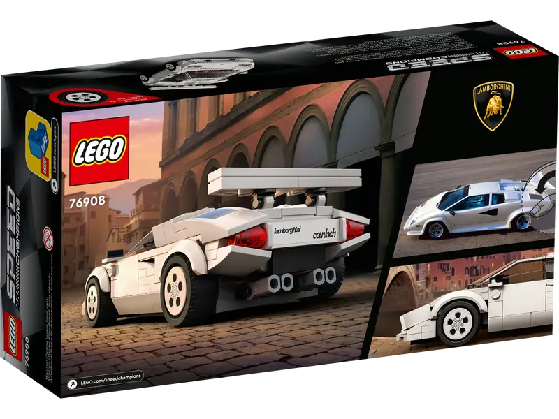 LEGO Speed Champions 76908 Lamborghini Countach Collectible Building Toy 262 Pcs