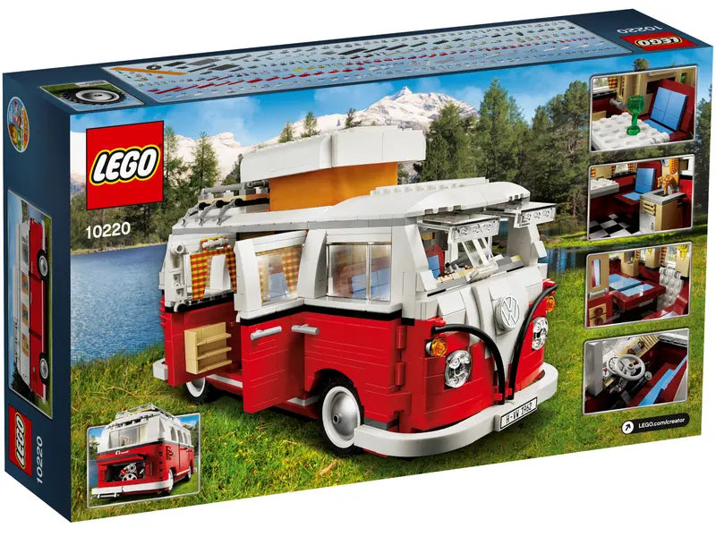 LEGO Sculptures Volkswagen T1 Camper Van 10220 Construction Set 1334 Pieces, New
