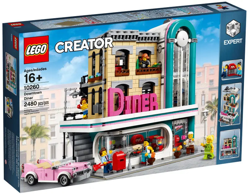 LEGO Creator Expert 10260 Downtown Diner Building Kit for Adults 2480 Pcs