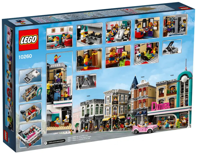LEGO Creator Expert 10260 Downtown Diner Building Kit for Adults 2480 Pcs