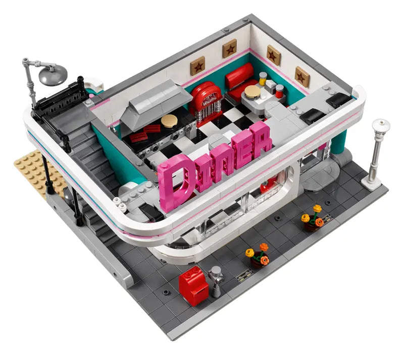 LEGO Creator Expert 10260 Downtown Diner Building Kit for Adults 2480 Pcs
