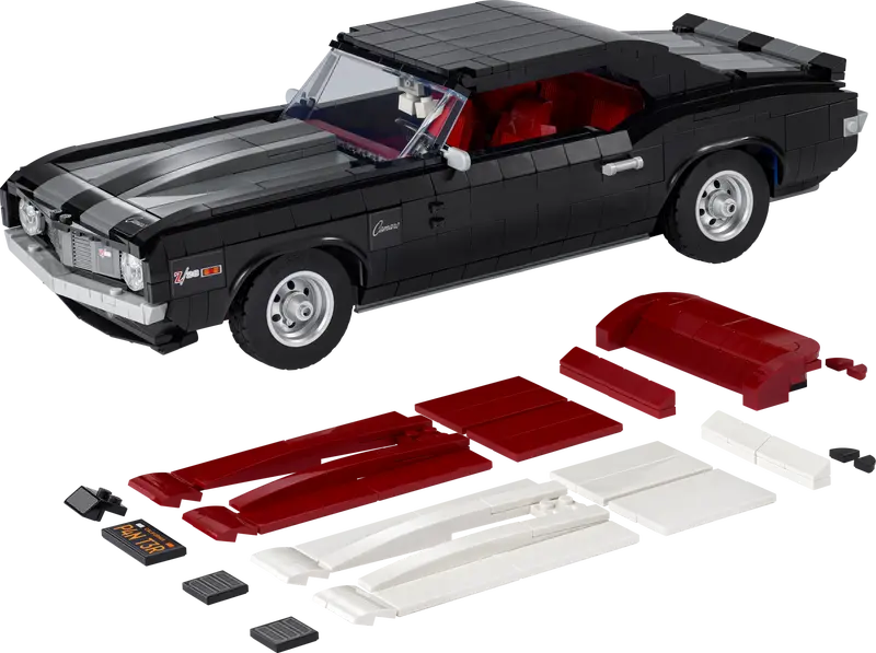 LEGO Icons 10304 Chevrolet Camaro Z28 1969, Customizable Classic Car 1456 Pcs