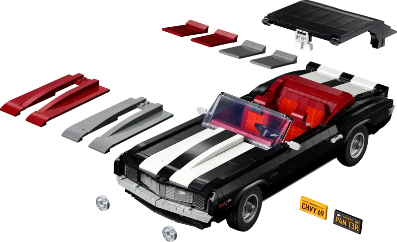 LEGO Icons 10304 Chevrolet Camaro Z28 1969, Customizable Classic Car 1456 Pcs