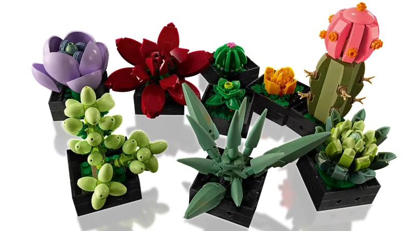 LEGO 10309 Botanical Collection Succulents Plants Gift Set For Adults - 771 Pcs