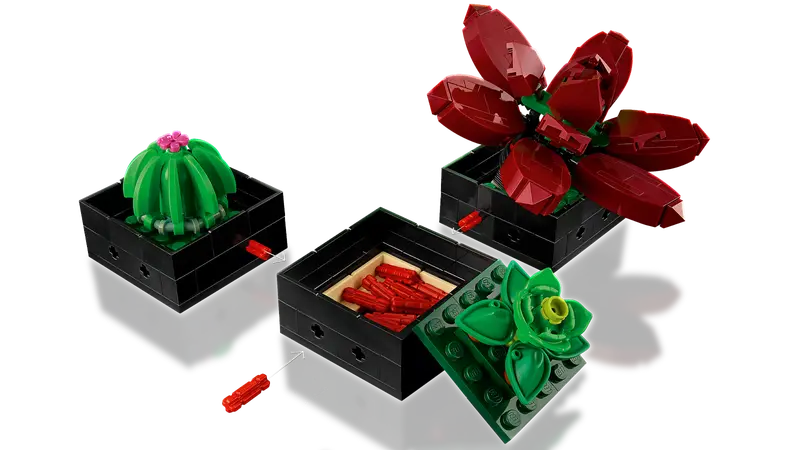 LEGO 10309 Botanical Collection Succulents Plants Gift Set For Adults - 771 Pcs