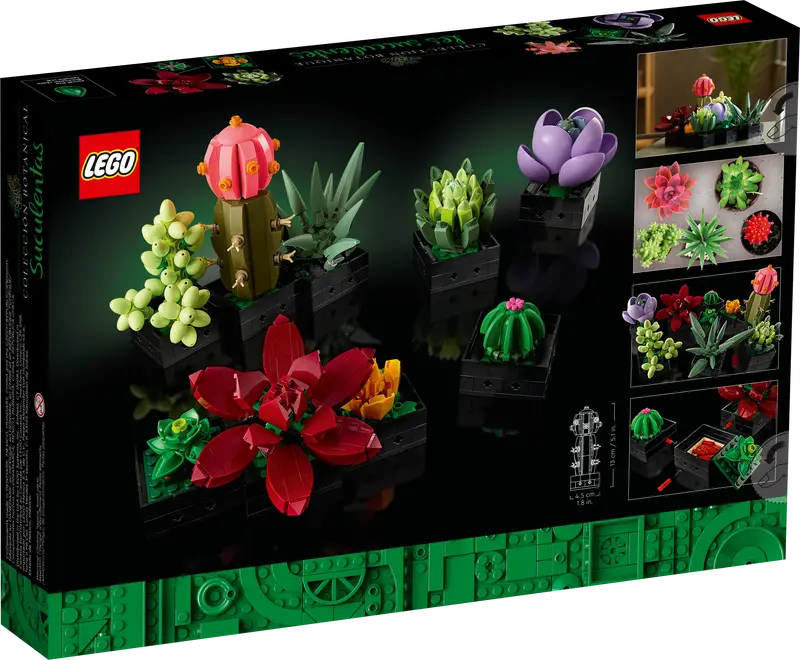 LEGO 10309 Botanical Collection Succulents Plants Gift Set For Adults - 771 Pcs
