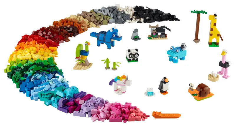 LEGO Classic 11011 Bricks and Animals New Factory Sealed Building Set, 1500 Pcs