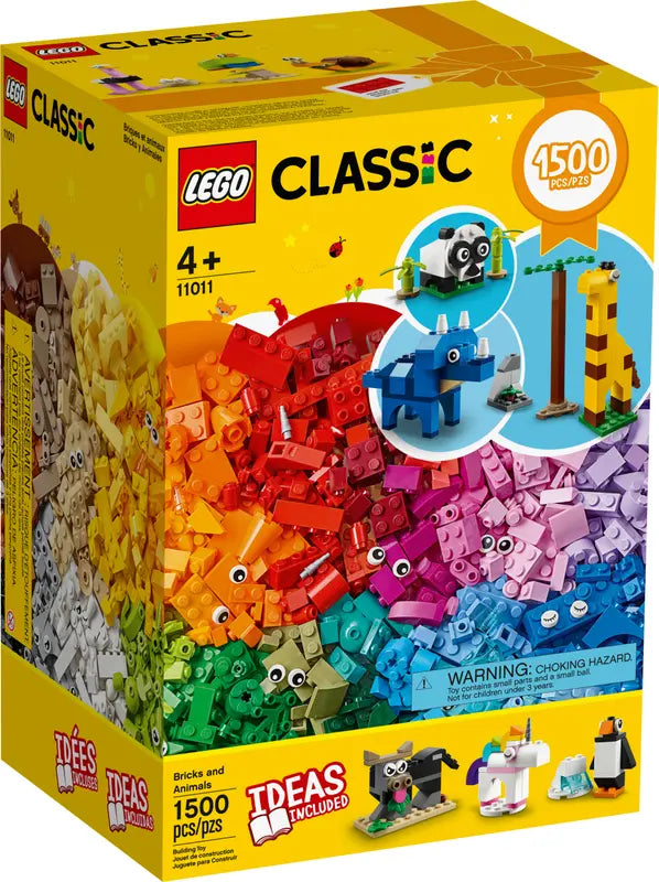 LEGO Classic 11011 Bricks and Animals New Factory Sealed Building Set, 1500 Pcs