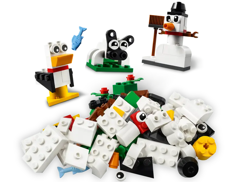 LEGO 11012 Classic Creative White Bricks Building Toy Starter Set Retired 60 Pcs