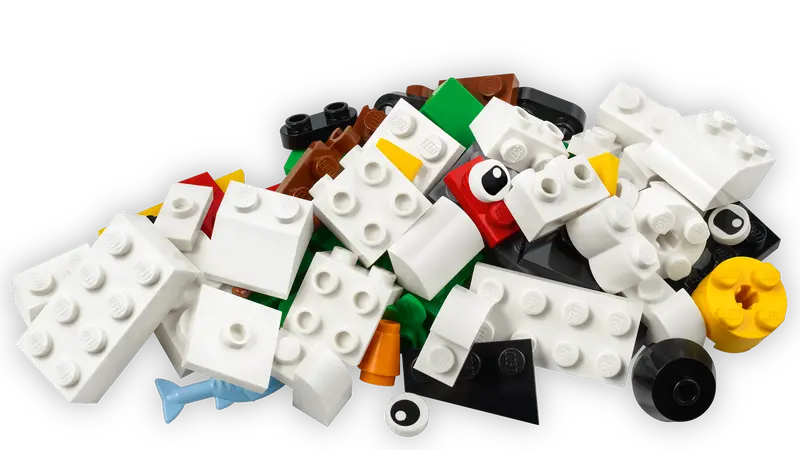 LEGO 11012 Classic Creative White Bricks Building Toy Starter Set Retired 60 Pcs