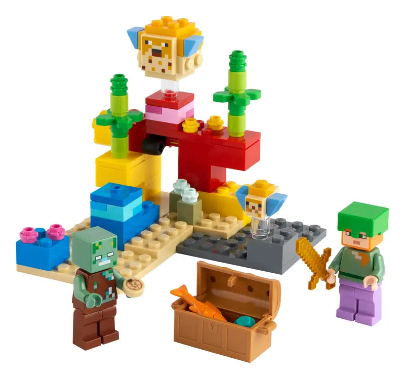 LEGO Minecraft 21164 The Coral Reef Building Playset Sealed Box Retired, 92 Pcs