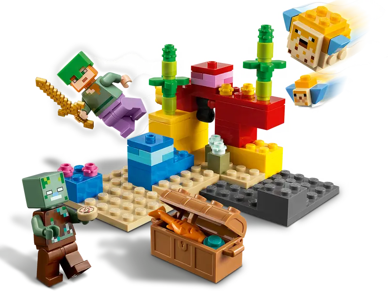 LEGO Minecraft 21164 The Coral Reef Building Playset Sealed Box Retired, 92 Pcs