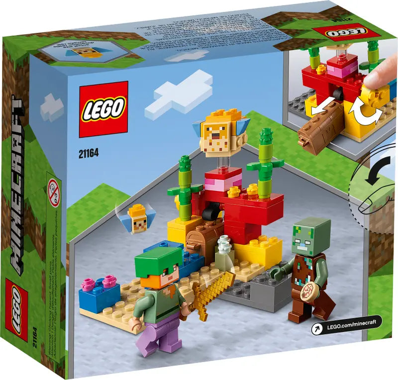 LEGO Minecraft 21164 The Coral Reef Building Playset Sealed Box Retired, 92 Pcs
