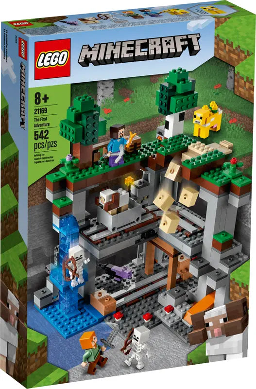 LEGO Minecraft 21169 The First Adventure    Hands On Minecraft Playset, 542 Pcs