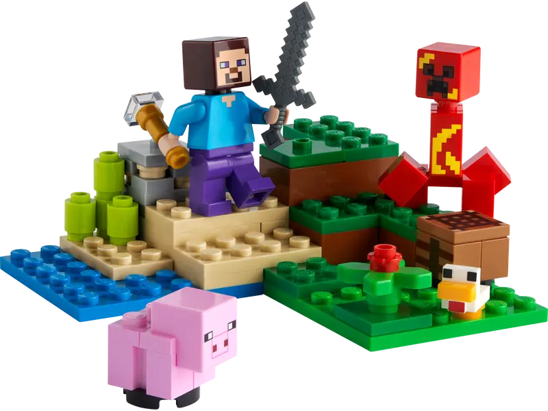 LEGO Minecraft 21177 The Creeper Ambush Building Toy Ore Mining and Animal Care