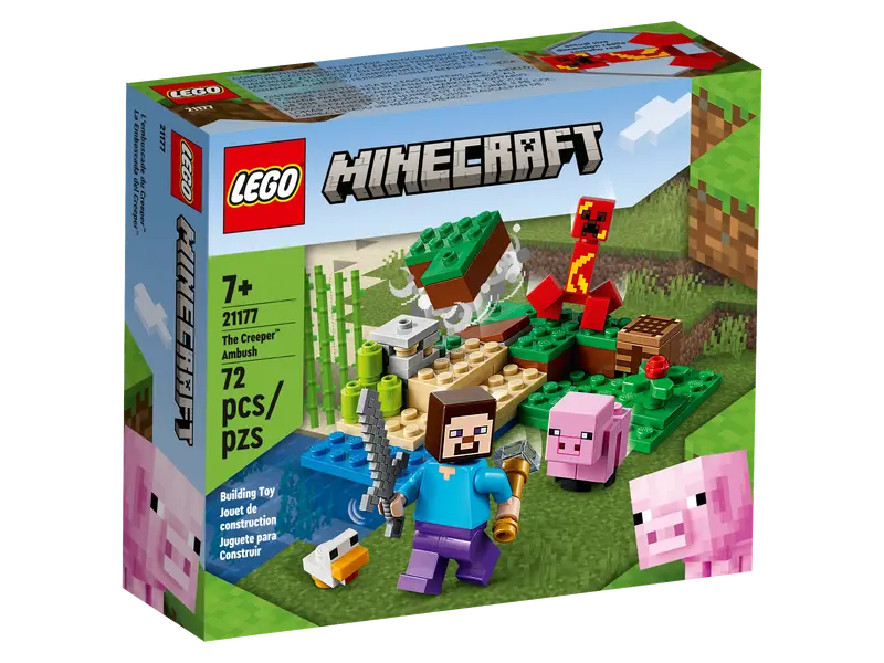LEGO Minecraft 21177 The Creeper Ambush Building Toy Ore Mining and Animal Care