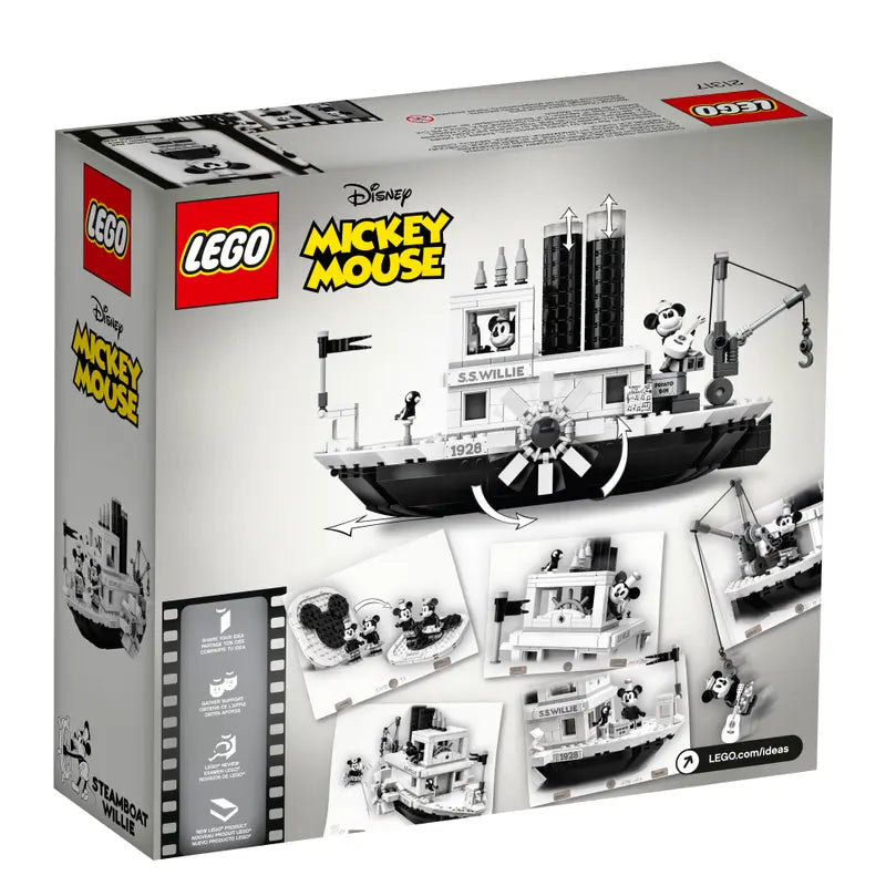 LEGO Ideas 21317 Disney Mickey Mouse Steamboat Willie Building Kit NISB, 751 Pcs
