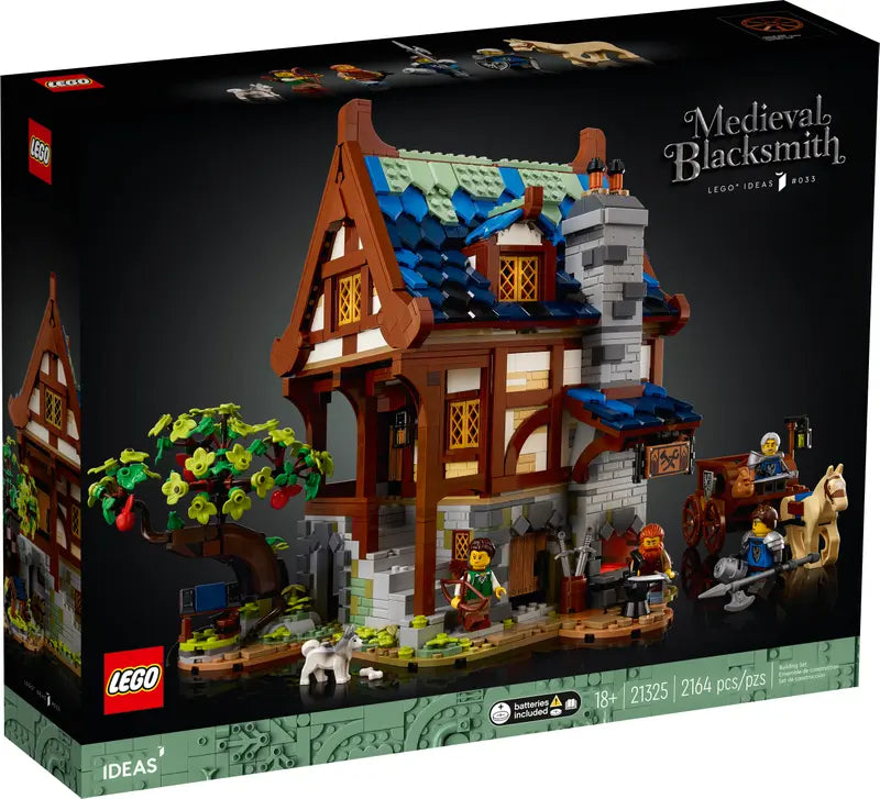 LEGO Ideas 21325 Medieval Blacksmith Collectible Home Décor Model Building Kit