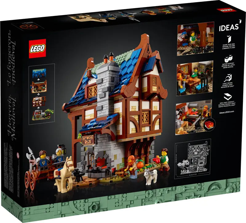 LEGO Ideas 21325 Medieval Blacksmith Collectible Home Décor Model Building Kit