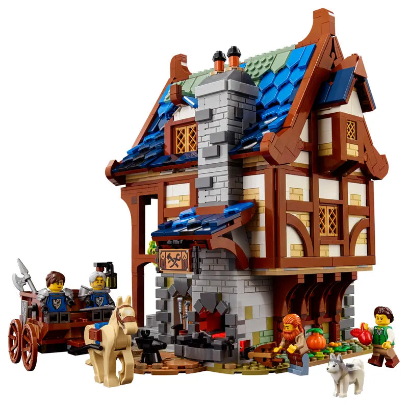 LEGO Ideas 21325 Medieval Blacksmith Collectible Home Décor Model Building Kit