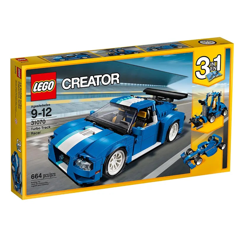 LEGO Creator 31070 Turbo Track Racer 3 in 1 Building Playset Retired New 664 Pcs