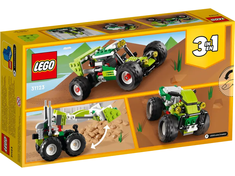 LEGO Creator 31123 3 in 1 Off-Road Buggy, Skid Loader ATV Car Toy and Off-Roader