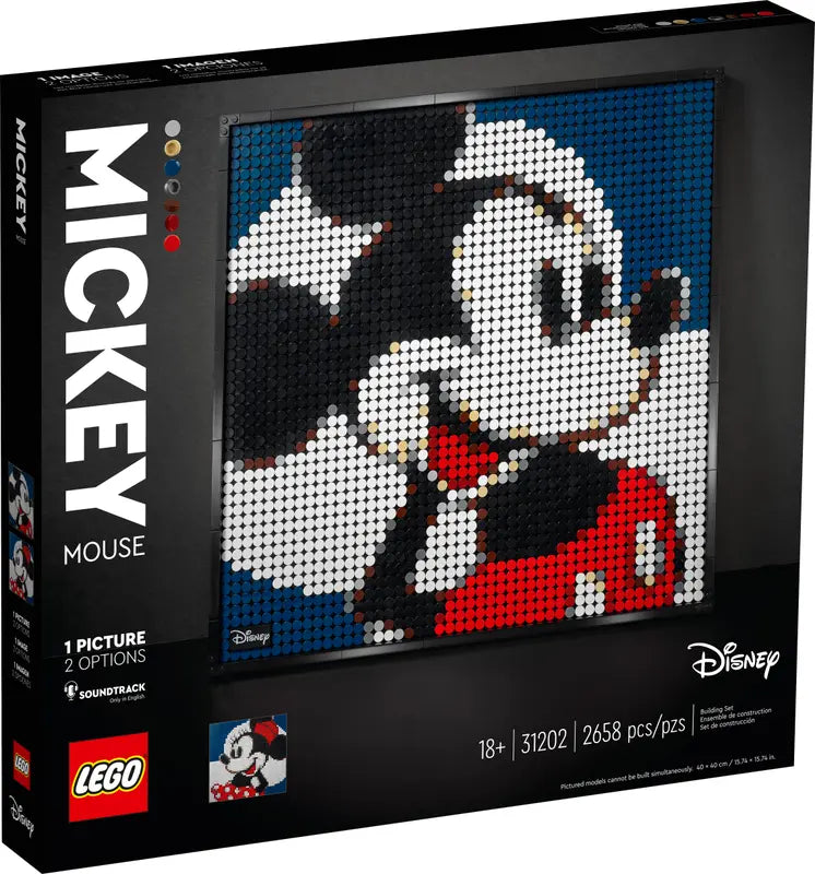 LEGO Art 31202 Disney Mickey Mouse Creative Wall Decor Portrait Retired 2658 Pcs