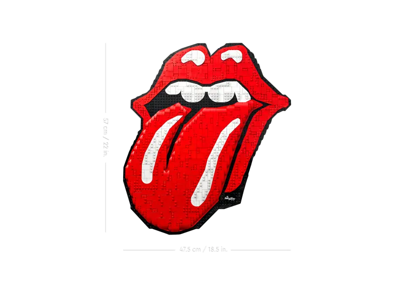 LEGO Art 31206 The Rolling Stones Logo Wall Décor Building Set Retired, 1998 Pcs