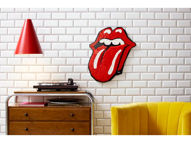 LEGO Art 31206 The Rolling Stones Logo Wall Décor Building Set Retired, 1998 Pcs