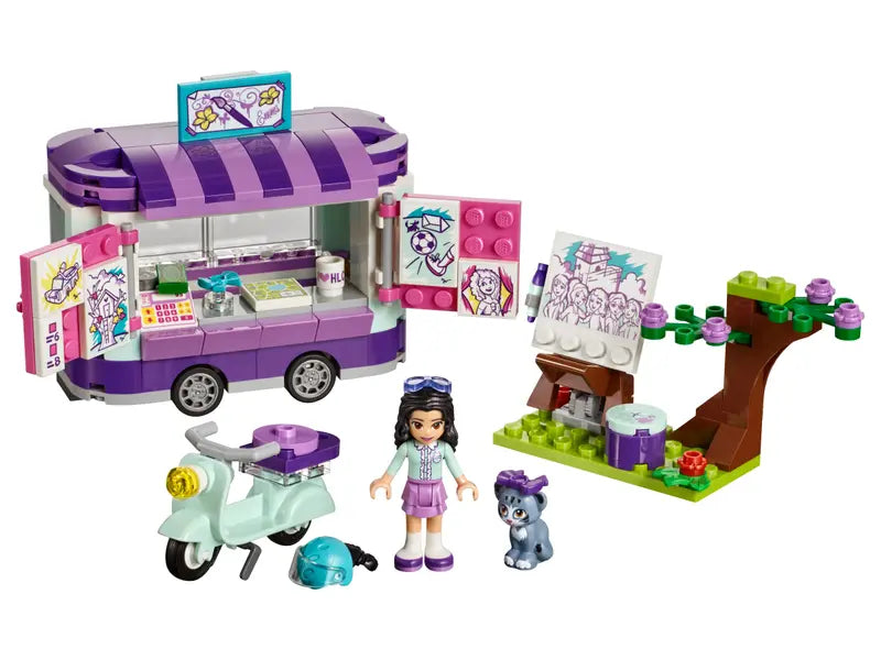 LEGO Friends 41332 Emma's Art Stand Building Toy For Kids Retired New, 210 Pcs