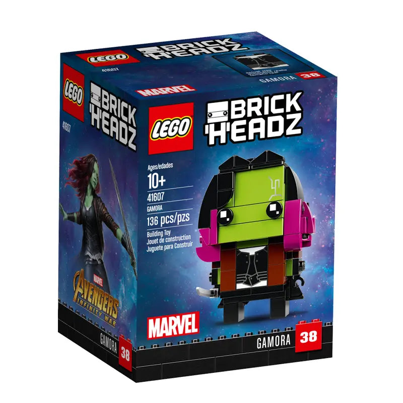 LEGO BrickHeadz 41607 Marvel Gamora Avengers Infinity War Building Toy, Retired