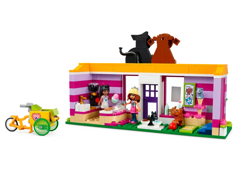 LEGO Friends 41699 Pet Adoption Café Collectible Animal Rescue Building Toy Set