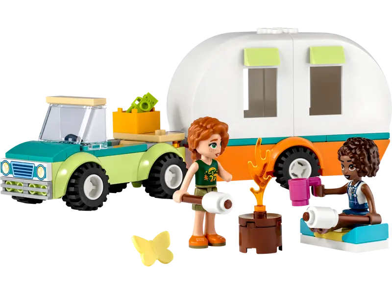 LEGO Friends 41726 Holiday Camping Trip Toy Car with Caravan Building Kit 87 Pcs