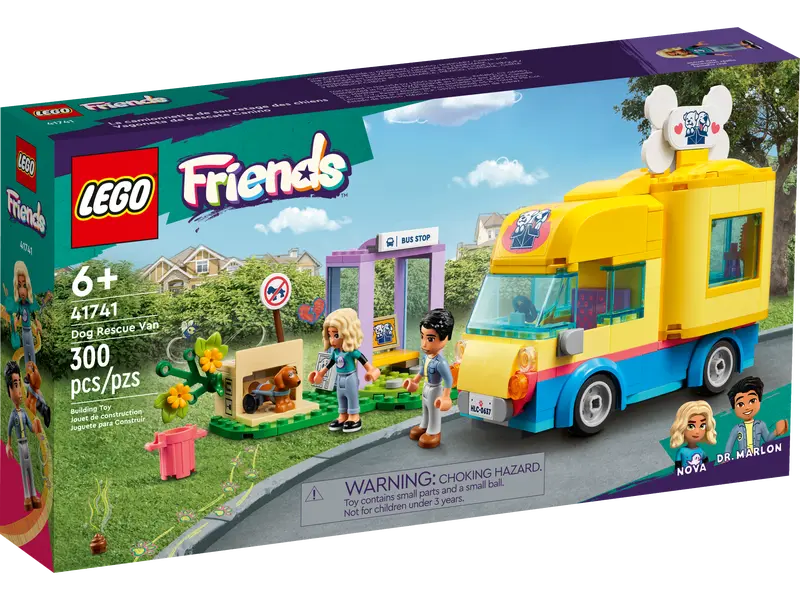 LEGO Friends 41741 Dog Rescue Van Mobile Rescue Center Building Toy, 300 Pcs