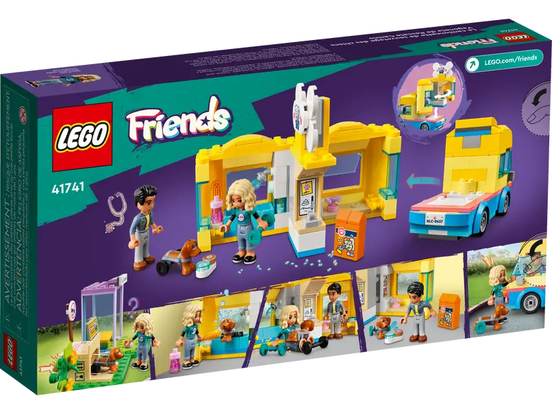 LEGO Friends 41741 Dog Rescue Van Mobile Rescue Center Building Toy, 300 Pcs