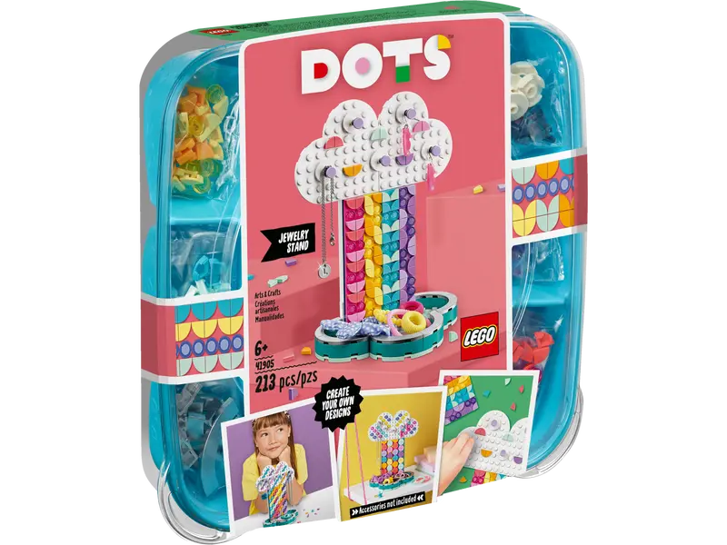 LEGO Dots 41905 Rainbow Jewelry Stand DIY Craft Decorations Kit Retired, 213 Pcs