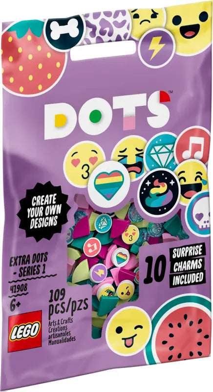 LEGO Dots 41908 Extra DOTS - Series 1 DIY Craft Add On Tile Set Retired, 109 Pcs