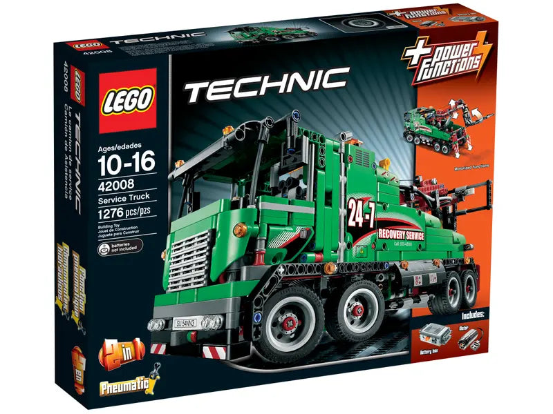 LEGO Technic 42008 Heavy Duty 2 in 1 Service Truck Rebuild into Truck and Crane